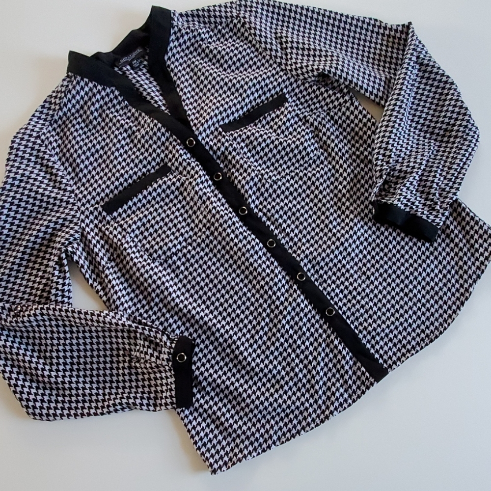 Notations Houndstooth Button Down Size Mp - image 1